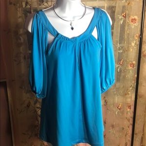 Carina blue polyester top